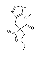 2-(1(3)H-imidazol-4-ylmethyl)-2-nitro-hexanoic acid methyl ester结构式