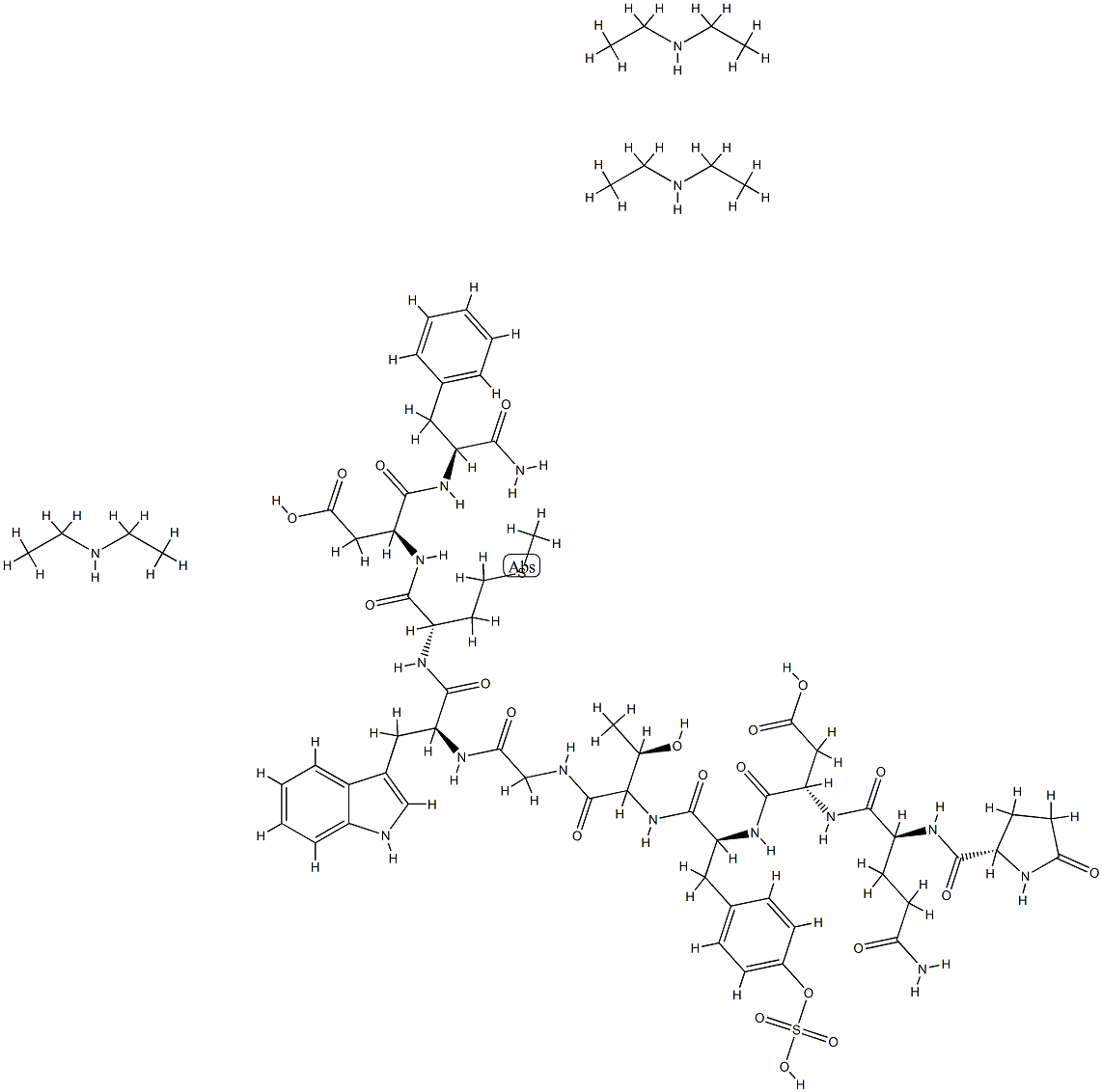 Caerulein, compd. with N-ethylethanamine (1:3)结构式