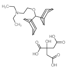 2-benzhydryloxy-N,N-diethyl-ethanamine; 2-hydroxypropane-1,2,3-tricarboxylic acid picture