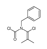 N-benzyl-N-(1-chloro-2-methylprop-1-enyl)carbamoyl chloride Structure