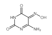 2,4,5(3H)-Pyrimidinetrione,6-amino-, 5-oxime Structure