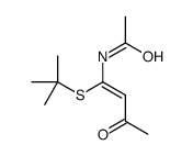 N-(1-tert-butylsulfanyl-3-oxobut-1-enyl)acetamide Structure