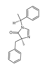 (4S)-4-Benzyl-4-methyl-1-[(S)-1'-phenylethyl]-2-imidazolin-5-on结构式