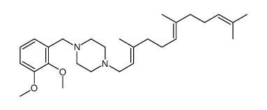 1-(2,3-Dimethoxybenzyl)-4-(3,7,11-trimethyl-2,6,10-dodecatrienyl)piperazine结构式