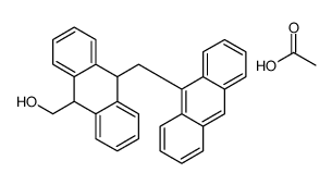 acetic acid,[10-(anthracen-9-ylmethyl)-9,10-dihydroanthracen-9-yl]methanol Structure