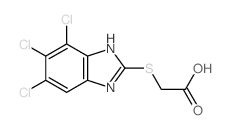 2-[(4,5,6-trichloro-1H-benzoimidazol-2-yl)sulfanyl]acetic acid Structure