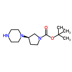 (R)-tert-butyl 3-(piperazin-1-yl) pyrrolidine-1-carboxylate Structure