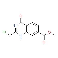 methyl 2-(chloromethyl)-4-oxo-3,4-dihydroquinazoline-7-carboxylate结构式