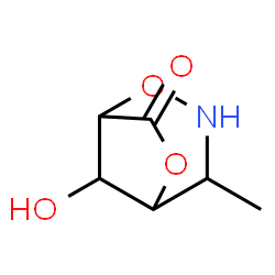 2,6-Dioxa-3-azabicyclo[3.2.1]octan-7-one, 8-hydroxy-4-methyl- (9CI)结构式