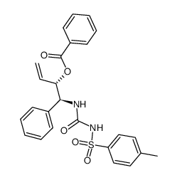 syn 3-benzoyl-oxy-4-phenyl-4-(3-tosylureido)-1-buten Structure