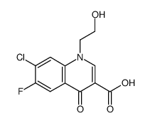 7-Chloro-6-fluoro-1,4-dihydro-1-(2-hydroxyethyl)-4-oxo-3-quinolinecarboxylic acid Structure