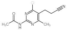 N-[4-chloro-5-(2-cyanoethyl)-6-methyl-pyrimidin-2-yl]acetamide结构式