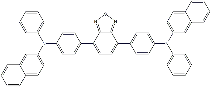 2-Naphthalenamine, N,N'-(2,1,3-benzothiadiazole-4,7-diyldi-4,1-phenylene)bis[N-phenyl-结构式