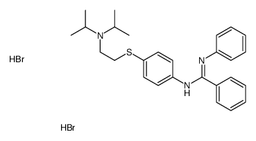 2-[4-(anilino-phenyl-methylidene)azaniumylphenyl]sulfanylethyl-dipropa n-2-yl-azanium dibromide picture