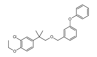 Benzene, 1-((2-(3-chloro-4-ethoxyphenyl)-2-methylpropoxy)methyl)-3-phe noxy- Structure