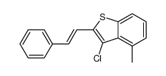 3-chloro-4-methyl-2-(2-phenylethenyl)-1-benzothiophene结构式