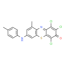 1,2,4-trichloro-9-methyl-7-[(p-tolyl)amino]-3H-phenothiazin-3-one Structure