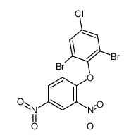 (2,6-dibromo-4-chloro-phenyl)-(2,4-dinitro-phenyl)-ether结构式