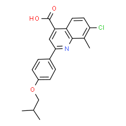 7-Chloro-2-(4-isobutoxyphenyl)-8-methylquinoline-4-carboxylic acid structure