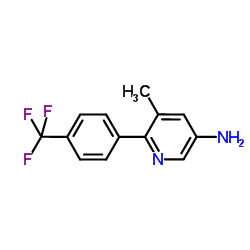 5-AMINO-3-METHYL-2-(4-(TRIFLUOROMETHYL)PHENYL)PYRIDINE structure