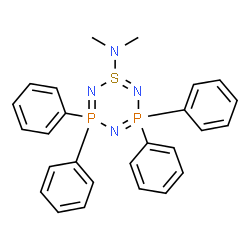 1-(Dimethylamino)-3,3,5,5-tetraphenyl-1H-1,2,4,6,3,5-thiatriazadiphosphorine Structure