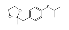 2-methyl-2-[(4-propan-2-ylsulfanylphenyl)methyl]-1,3-dioxolane结构式