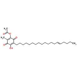 ACETIC ACID 4-HYDROXY-2-METHYL-5-((E)-NONADEC-14-ENYL)-3,6-DIOXO-CYCLOHEXA-1,4-DIENYL ESTER结构式