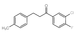 3'-CHLORO-4'-FLUORO-3-(4-METHYLPHENYL)PROPIOPHENONE结构式