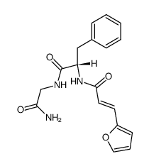 N-<3-(2-furyl)acryloyl>-Phe-Gly-NH2结构式