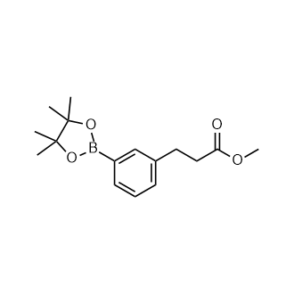 Methyl 3-(3-(4,4,5,5-tetramethyl-1,3,2-dioxaborolan-2-yl)phenyl)propanoate Structure