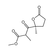 (S)-methyl tetrahydro-2,α-dimethyl-5,β-dioxo-2-furanpropanoate结构式