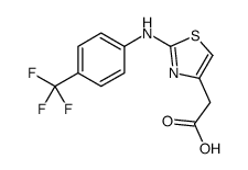 2-[2-[4-(trifluoromethyl)anilino]-1,3-thiazol-4-yl]acetic acid结构式