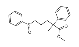 5-Benzenesulfinyl-2-methyl-2-phenyl-pentanoic acid methyl ester Structure