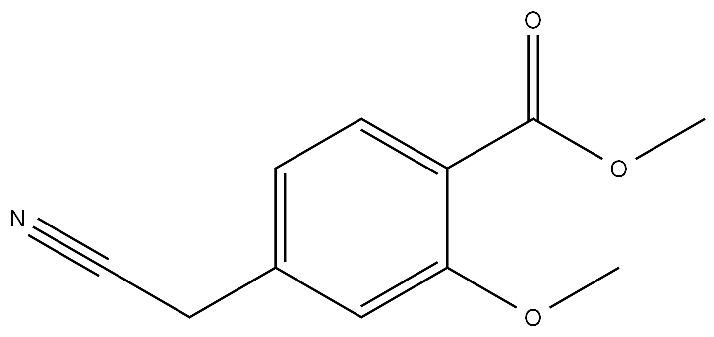 METHYL 4-(CYANOMETHYL)-2-METHOXYBENZOATE结构式