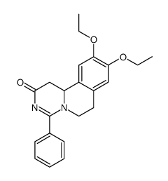 9,10-Diethoxy-4-phenyl-1,6,7,11b-tetrahydro-pyrimido[6,1-a]isoquinolin-2-one结构式