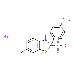 sodium 2-(4-aminophenyl)-6-methylbenzothiazolesulphonate Structure