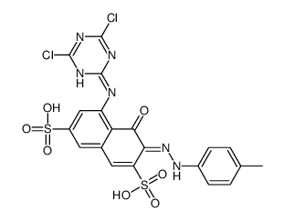 5-[(4,6-dichloro-1,3,5-triazin-2-yl)amino]-4-hydroxy-3-[(p-tolyl)azo]naphthalene-2,7-disulphonic acid picture