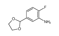 5-(1,3-二氧杂环戊烷-2-基)-2-氟苯胺结构式