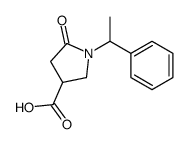 5-OXO-1-(1-PHENYL-ETHYL)-PYRROLIDINE-3-CARBOXYLIC ACID structure