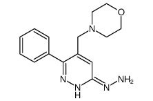 [5-(morpholin-4-ylmethyl)-6-phenylpyridazin-3-yl]hydrazine结构式