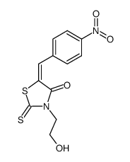 3-(2-hydroxy-ethyl)-5-(4-nitro-benzylidene)-2-thioxo-thiazolidin-4-one Structure