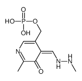 [(4E)-6-methyl-4-[(2-methylhydrazinyl)methylidene]-5-oxopyridin-3-yl]methyl dihydrogen phosphate Structure