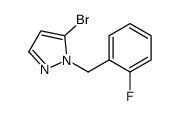 5-bromo-1-[(2-fluorophenyl)methyl]pyrazole结构式