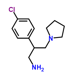 2-(4-Chlorophenyl)-3-(1-pyrrolidinyl)-1-propanamine Structure