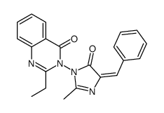 3-(4-benzylidene-2-methyl-5-oxoimidazol-1-yl)-2-ethylquinazolin-4-one Structure