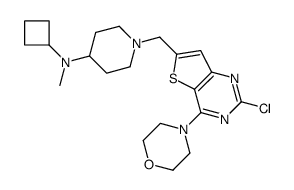 1-((2-Chloro-4-Morpholinothieno[3,2-d]pyrimidin-6-yl)Methyl)-N-cyclobutyl-N-Methylpiperidin-4-amine Structure