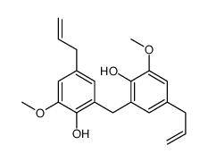 2-[(2-hydroxy-3-methoxy-5-prop-2-enylphenyl)methyl]-6-methoxy-4-prop-2-enylphenol Structure