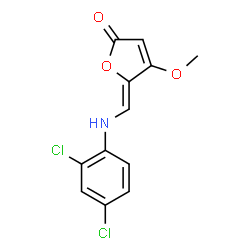 5-[(2,4-DICHLOROANILINO)METHYLENE]-4-METHOXY-2(5H)-FURANONE结构式