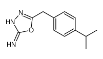 5-[(4-propan-2-ylphenyl)methyl]-1,3,4-oxadiazol-2-amine Structure