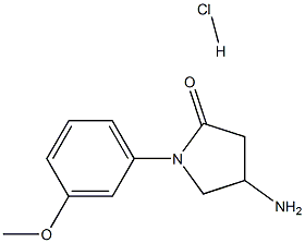 4-氨基-1-(3-甲氧基苯基)吡咯烷-2-酮盐酸盐结构式